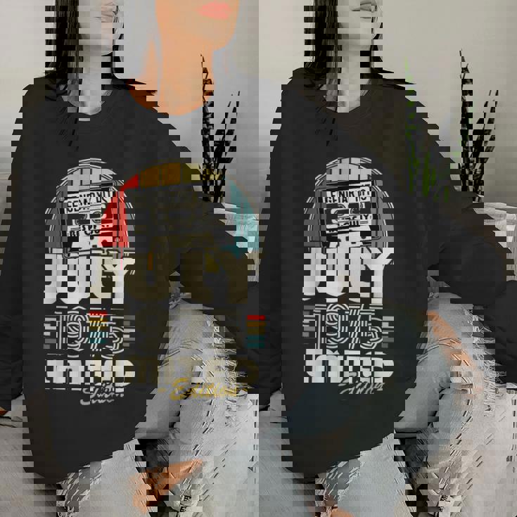 ヴィンテージ誕生日 50歳 男性 女性 1975年7月生まれ レディーススウェットシャツ 彼女への贈り物