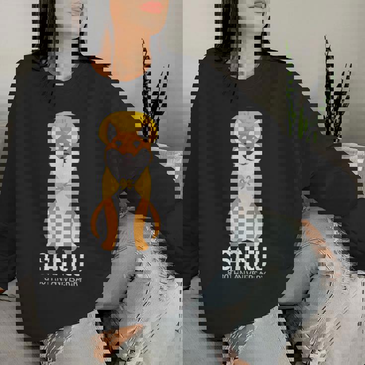 傘寿祝い 犬 柴犬 ちゃんちゃんこ 父 男性 女性 母 犬好き 傘寿 お祝い 80歳 かわいい おしゃれ レディーススウェットシャツ 彼女への贈り物