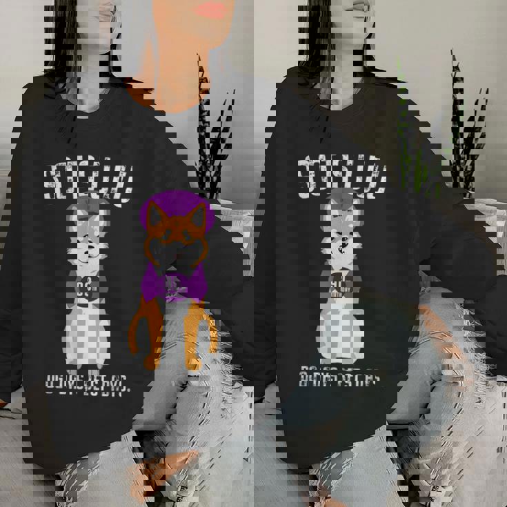 卒寿祝い 犬 柴犬 ちゃんちゃんこ 男性 女性 犬好き 90歳 Dog Days Best Days レディーススウェットシャツ 彼女への贈り物