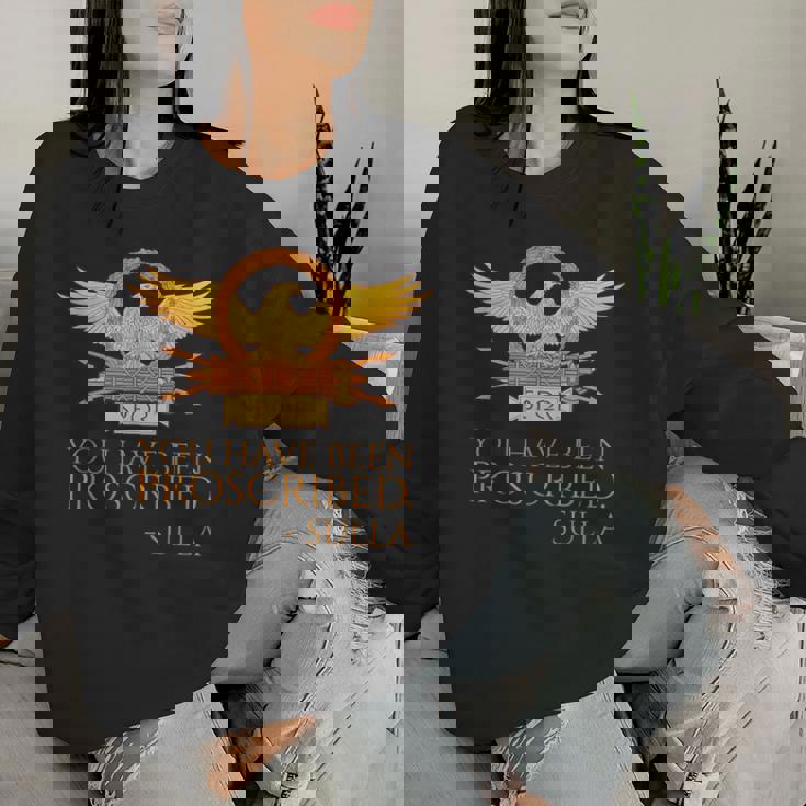 古代ローマ You Have Been Proscribed ローマの歴史pqr レディーススウェットシャツ 彼女への贈り物