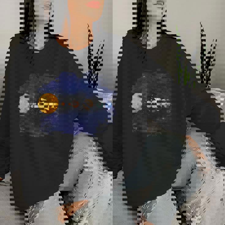 太陽系惑星 科学宇宙ファン 男の子 女の子tem キッズ レディーススウェットシャツ 彼女への贈り物