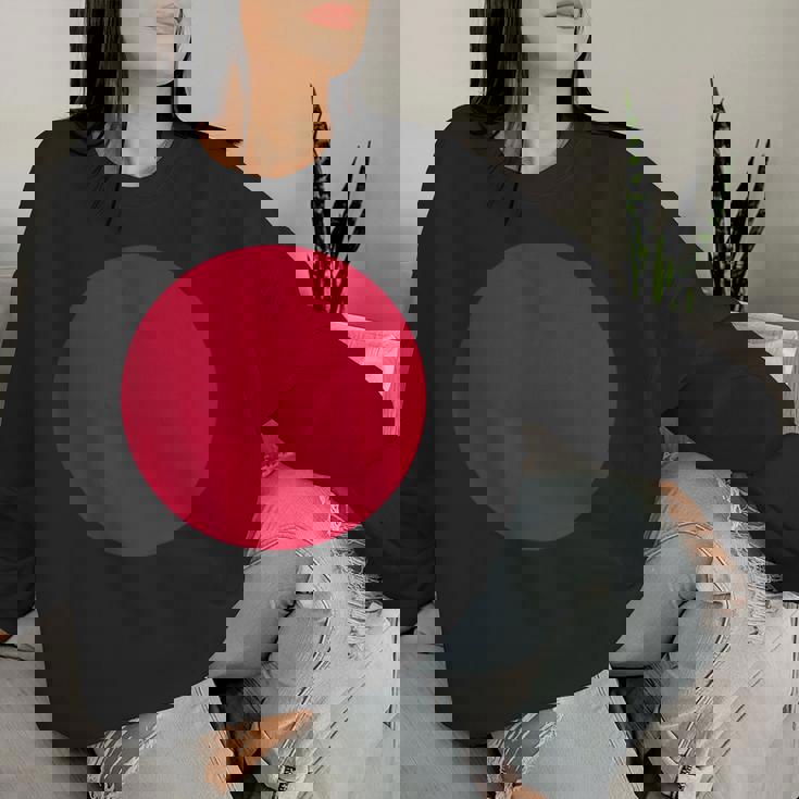 日の丸 Hinomaru 日本の国旗 レディーススウェットシャツ 彼女への贈り物