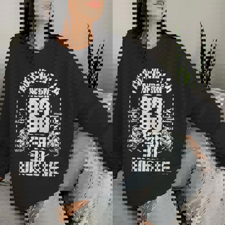 男性、女性、83歳の誕生日への83歳の誕生日プレゼント レディーススウェットシャツ 彼女への贈り物