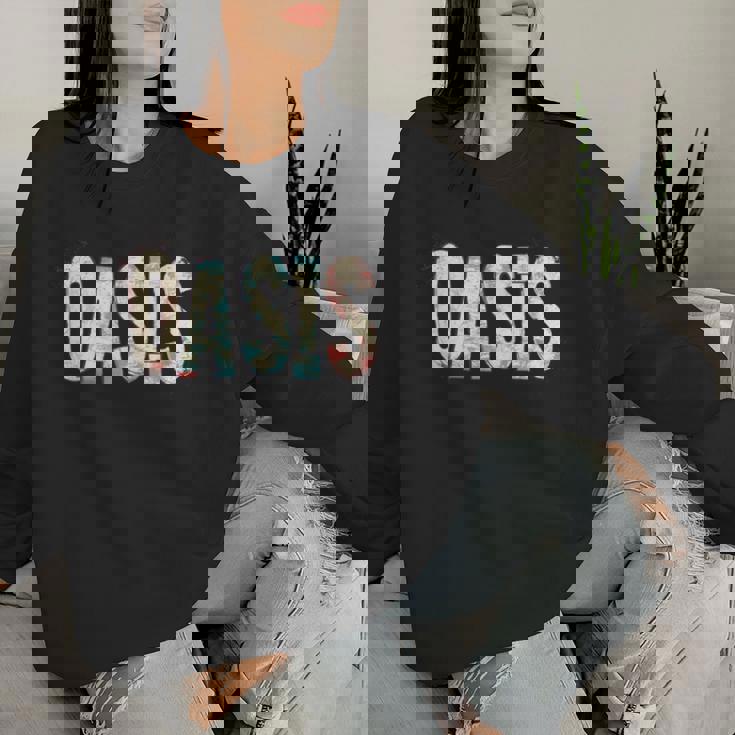 男性と女性のための素敵なオアシスステートメント。 長袖tシャツ レディーススウェットシャツ 彼女への贈り物