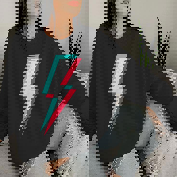 稲妻デザイン キッズ 男の子 女の子 女性 男性 グラフィック レディーススウェットシャツ 彼女への贈り物