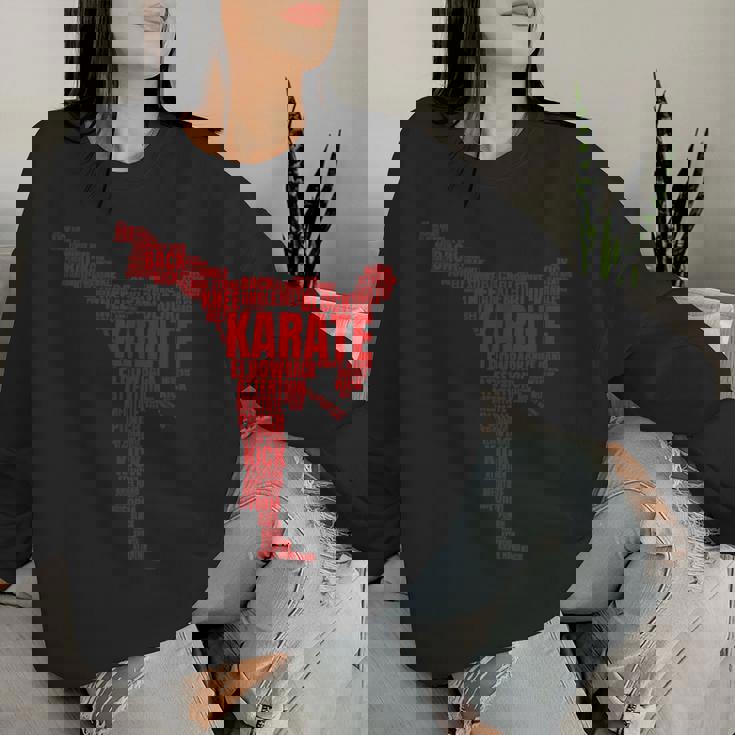 空手 言葉 雲 空手 ギフト 男の子 女の子 かっこいい 空手 レディーススウェットシャツ 彼女への贈り物