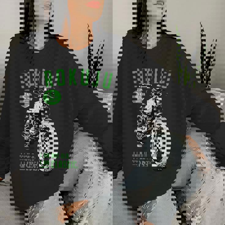 緑寿祝い バイク好き 車好き 父 男性 女性 クラシックバイク 66歳 I'm Not Old I'm Classic レディーススウェットシャツ 彼女への贈り物