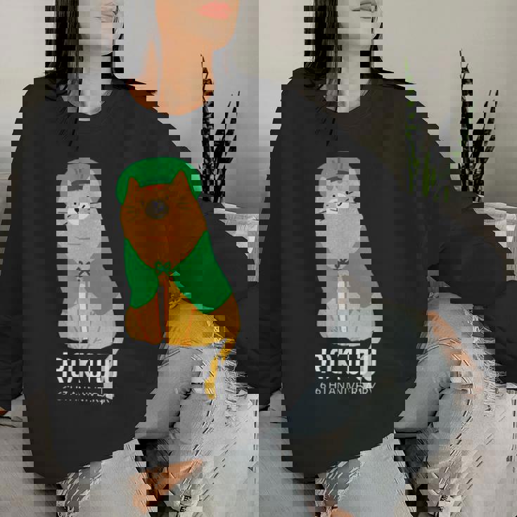 緑寿祝い 猫好き ちゃんちゃんこ 父 男性 母 女性 緑寿 お祝い 66歳 かわいい ねこ おしゃれ 猫 レディーススウェットシャツ 彼女への贈り物