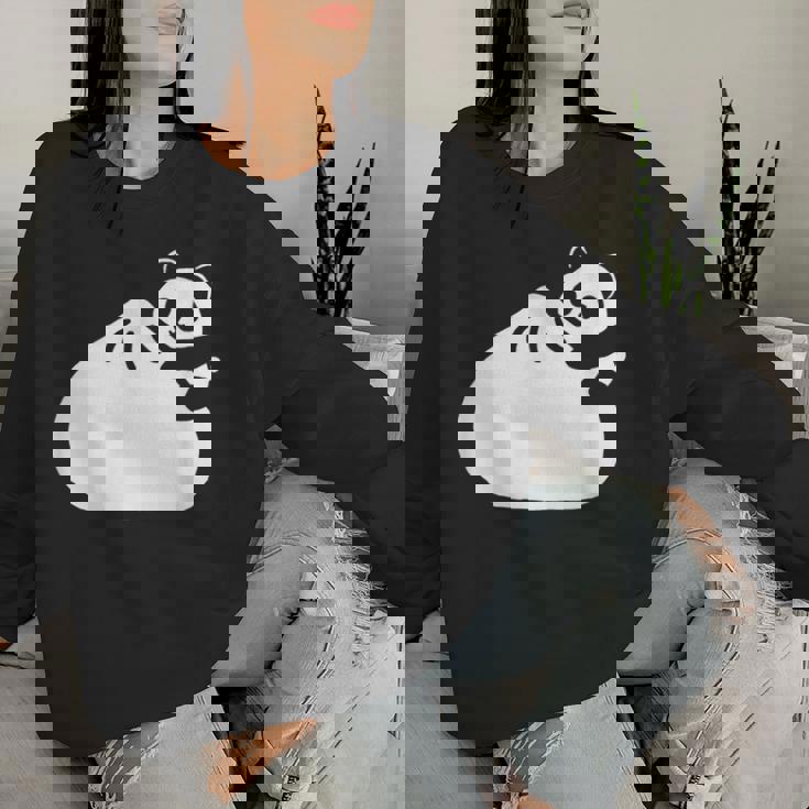 肉まんとパンダ かわいい チャイナ Pork Bunpanda レディーススウェットシャツ 彼女への贈り物