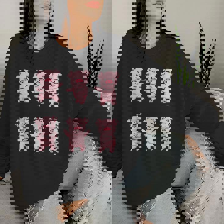 豚愛好家のための豚の贈り物女性豚シャツ女性男性子供豚 レディーススウェットシャツ 彼女への贈り物