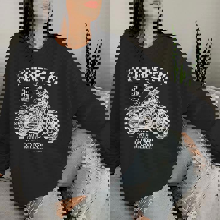 還暦祝い バイク好き 車好き 父 男性 女性 クラシックバイク 60歳 I'm Not Old I'm Classic レディーススウェットシャツ 彼女への贈り物