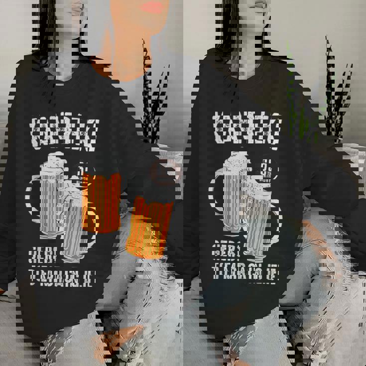 還暦祝い ビール好き 酒好き 父 母 男性 女性 60歳お祝い Cheers To Embracing Life レディーススウェットシャツ 彼女への贈り物