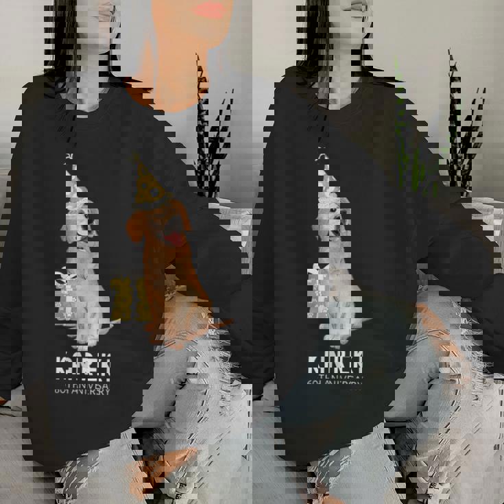 還暦祝い 犬好き 男性 女性 父 母 還暦 お祝い 60歳 かわいい 犬 ゴールデンレトリバー おしゃれ レディーススウェットシャツ 彼女への贈り物