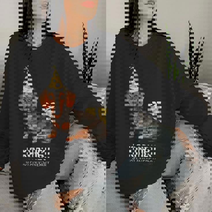 還暦祝い 犬好き 男性 女性 父 母 還暦 お祝い 60歳 かわいい 犬 ダックスフンド おしゃれ 赤色 レディーススウェットシャツ 彼女への贈り物