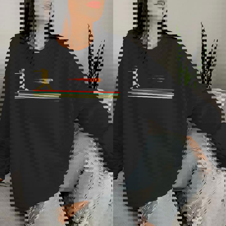 野球選手 娘 面白い ソフトボール バット 女の子 レディーススウェットシャツ 彼女への贈り物