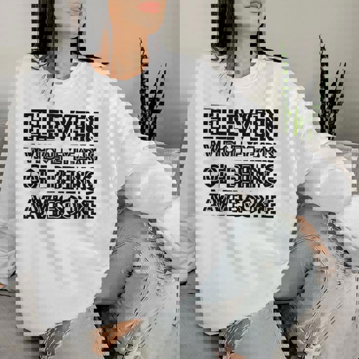 11歳の誕生日シャツギフト年齢11歳男の子女の子 レディーススウェットシャツ 彼女への贈り物