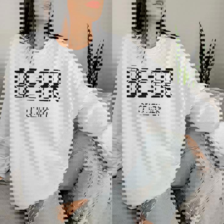 Beer O'clock ビールタイム 面白いギフト ビール愛好家 レディーススウェットシャツ 彼女への贈り物