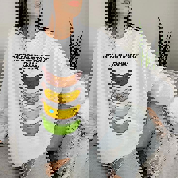 The Evolution Of Banana Novelty Graphic & Cool s レディーススウェットシャツ 彼女への贈り物