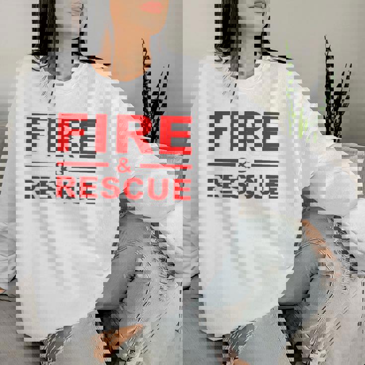 Fire Rescue 消防士 消防士 キッズ 若者 大人 男の子 女の子 レディーススウェットシャツ 彼女への贈り物