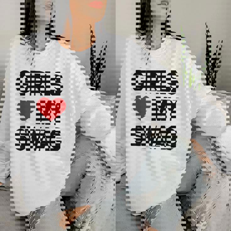 Girls Love Mywagaying Girls Love Mywagの引用 レディーススウェットシャツ 彼女への贈り物