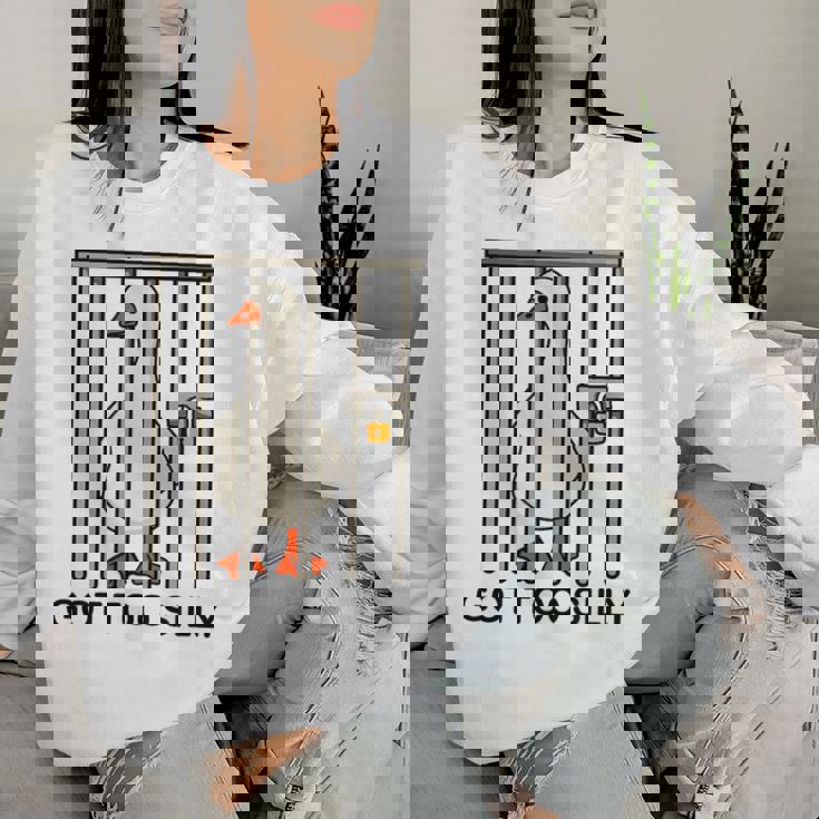 Goose Got Tooilly Hilariousilly Goose Gese Duck Meme レディーススウェットシャツ 彼女への贈り物