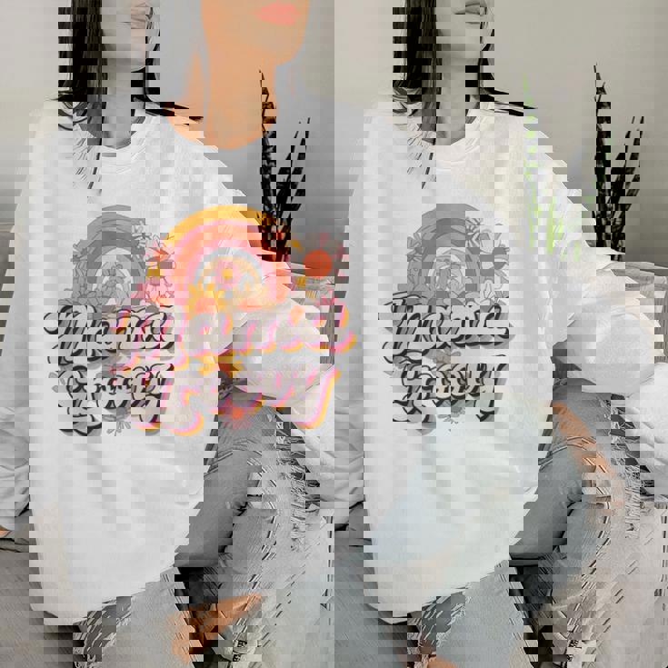 Groovy Best Mom Ever Best 母の日 長袖tシャツ レディーススウェットシャツ 彼女への贈り物