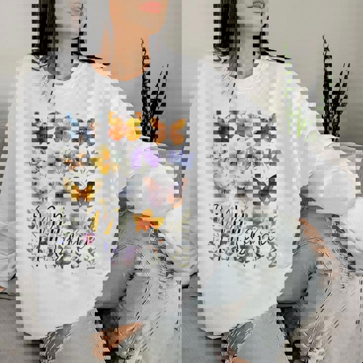 Mommy Mama バタフライ フローラル 夏 母の日 グラフィック ママ 長袖tシャツ レディーススウェットシャツ 彼女への贈り物