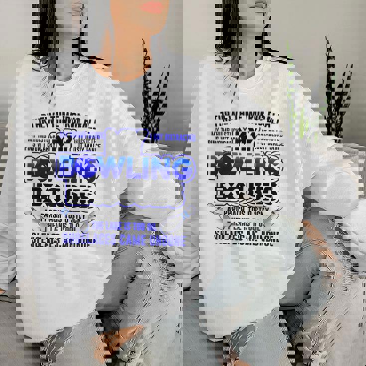 My Bowling 言い訳 おもしろボーリングギフト レディーススウェットシャツ 彼女への贈り物