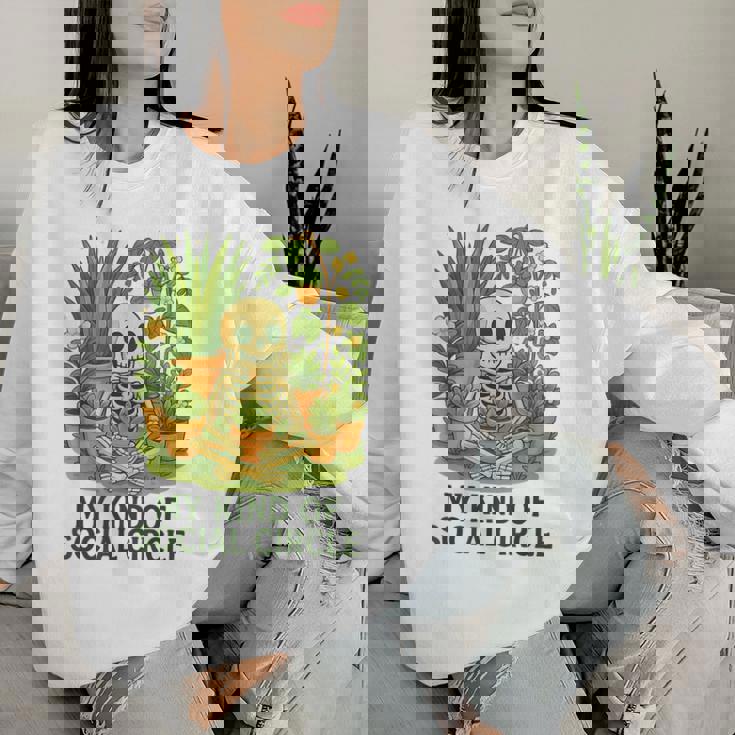 My Kind Ofocial Circle Plantkeleton ユーモア レディーススウェットシャツ 彼女への贈り物