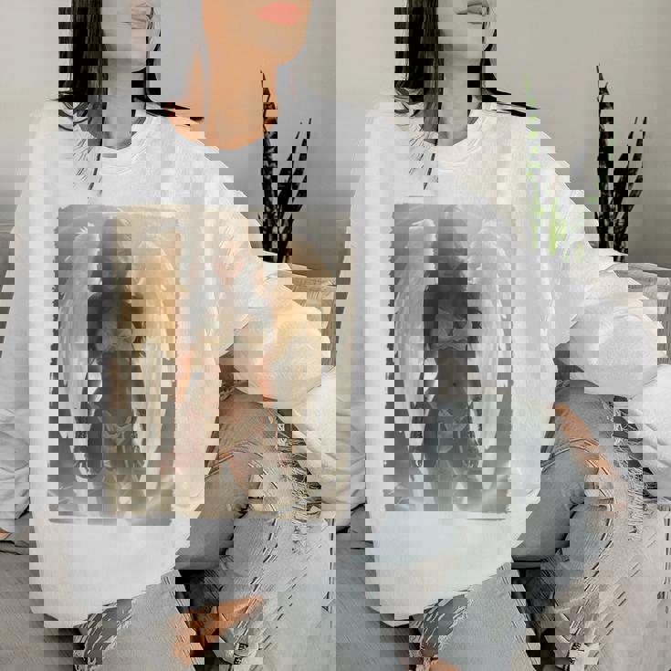 Pinup Girl 男性用 セクシーエンジェルガール 2 バックプリント レディーススウェットシャツ 彼女への贈り物