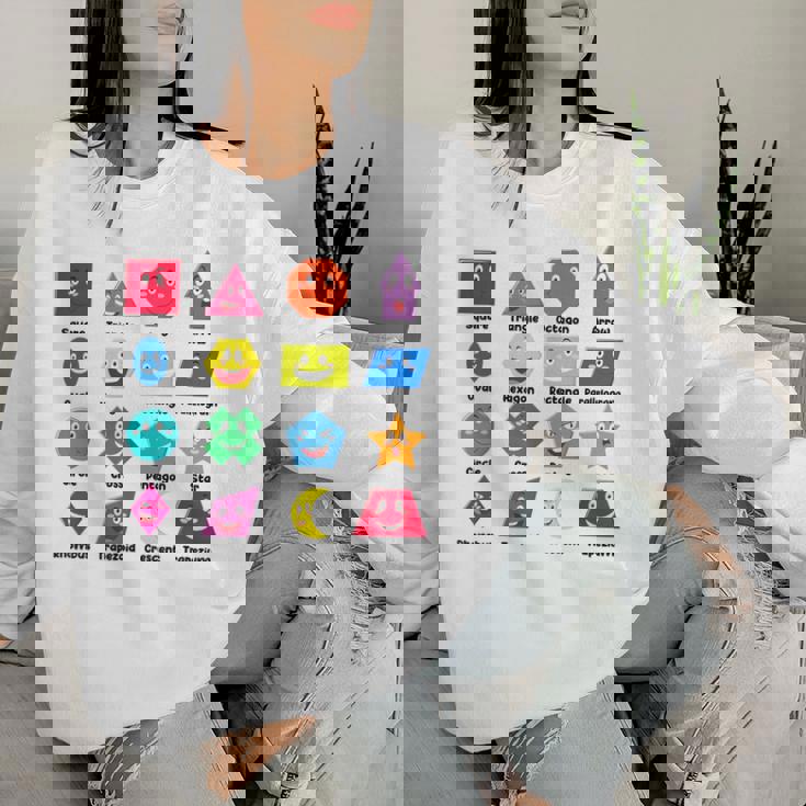 Pre-K Teachershape Learning 教育者向け 算数の日 レディーススウェットシャツ 彼女への贈り物