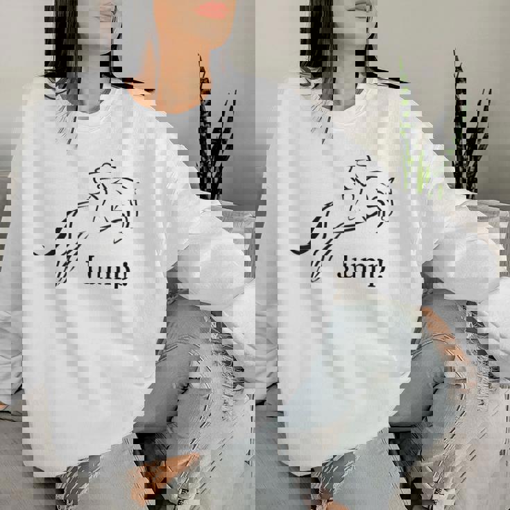 Showjumping Equestrian Horse Riding レディーススウェットシャツ 彼女への贈り物