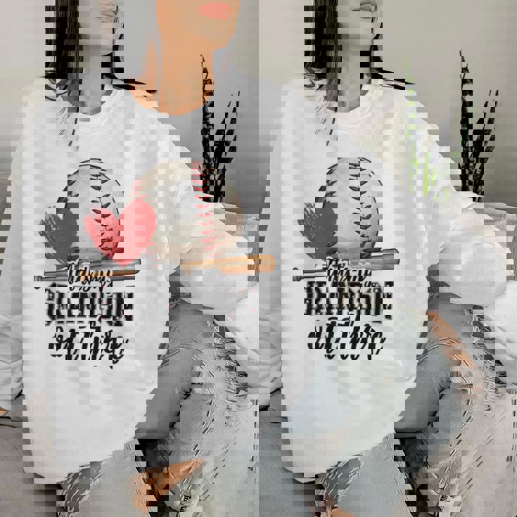 That's My Grandson Out There Baseball Grandma Women Sweatshirt Gifts for Her