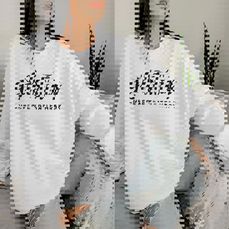 Women's Holiday Girls Trip Cheap Therapy Sweatshirt Frauen Geschenke für Sie