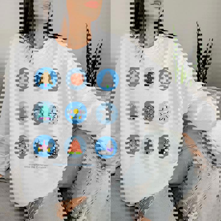 「Twin Bee」9 Circles レディーススウェットシャツ 彼女への贈り物