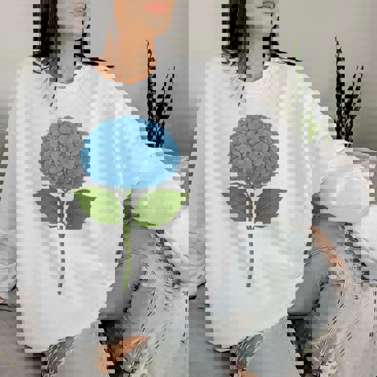 【花の花】あじさい美、花好き、自然 レディーススウェットシャツ 彼女への贈り物