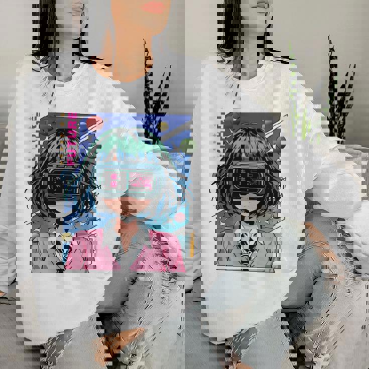 かわいいアニメの女の子 長袖tシャツ レディーススウェットシャツ 彼女への贈り物