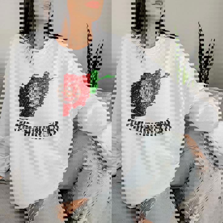 アフガニスタンの国旗 アンティーク調 男性 女性 キッズ アフガニスタン レディーススウェットシャツ 彼女への贈り物