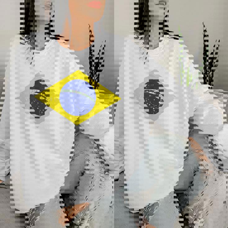 グリーン ブラジル国旗 サッカー ファン 男性 女性 男の子 女の子 キッズ レディーススウェットシャツ 彼女への贈り物