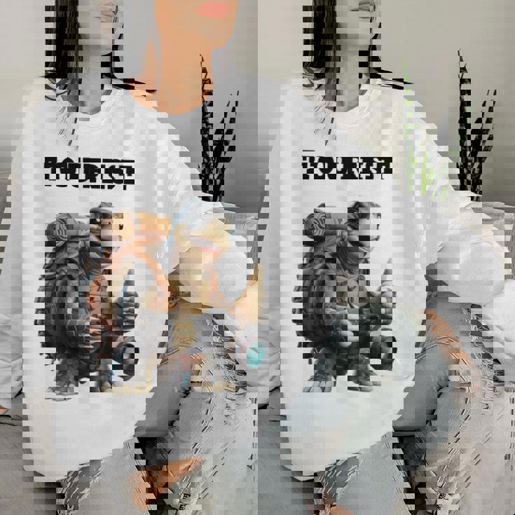 ツーリスト ウミガメ 家族 男性 女性 男の子 女の子 キッズ 大人 長袖tシャツ レディーススウェットシャツ 彼女への贈り物