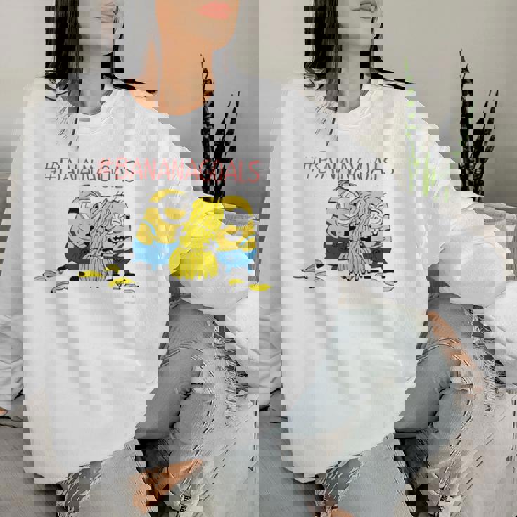 ミニオン Bananagoals レディーススウェットシャツ 彼女への贈り物