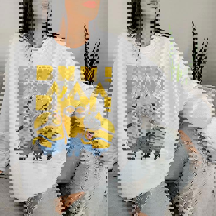 ミニオン Banana×4 レディーススウェットシャツ 彼女への贈り物