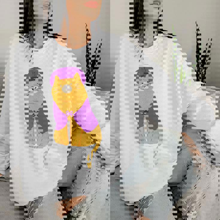 卒寿祝い 猫好き ちゃんちゃんこ 父 男性 母 女性 卒寿 お祝い 90歳 かわいい ねこ おしゃれ 猫 レディーススウェットシャツ 彼女への贈り物