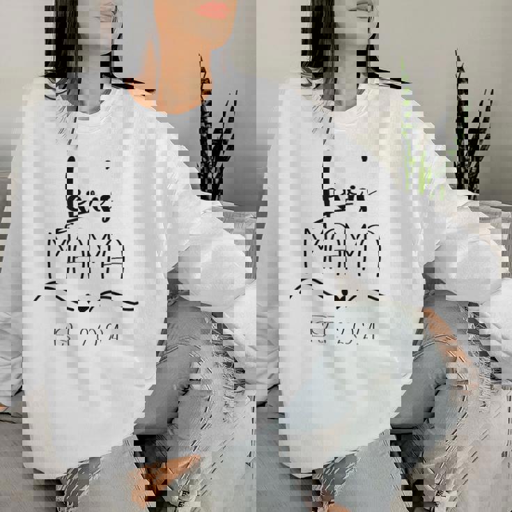 母の日 リーバイス Mama Est 2024 かわいい シンプル ミニマル レディーススウェットシャツ 彼女への贈り物