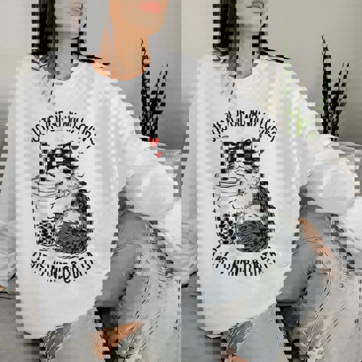 猫が大好きな女の子とボバティーラグドール猫好き レディーススウェットシャツ 彼女への贈り物