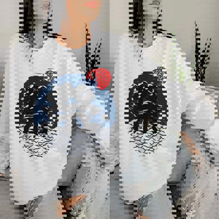 祭 まつり お祭り 海 富士山 鯛 夏祭り 秋祭り 花火大会 納涼まつり カジュアル はっぴのようなおもしろワッショイ レディーススウェットシャツ 彼女への贈り物