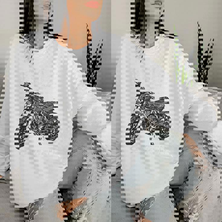 緑寿祝い バイク好き 車好き 父 男性 女性 クラシック 66歳 The Road Never Ends At 66 レディーススウェットシャツ 彼女への贈り物