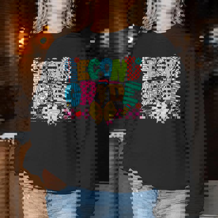 2年生 女の子 男の子 先生 2年生 新学期 レディーススウェットシャツ 面白い贈り物