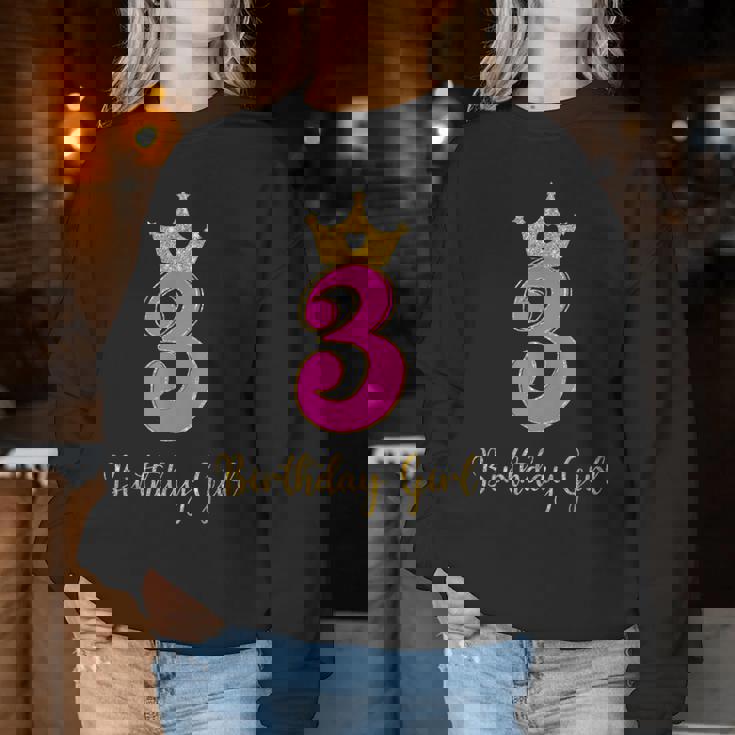 3歳の誕生日 女の子 3歳 誕生日パーティー 幼児 レディーススウェットシャツ 面白い贈り物