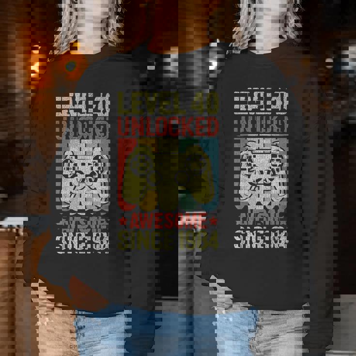 40歳の誕生日 男性 女性 40歳 1984年 装飾 面白い ギフト レディーススウェットシャツ 面白い贈り物